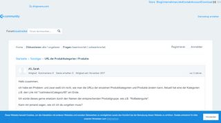 
                            9. URL der Produktkategorien / Produkte - Shopware Community Forum