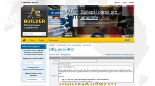 
                            5. URL error 400 - Builder.cz - Informacni server o programovani