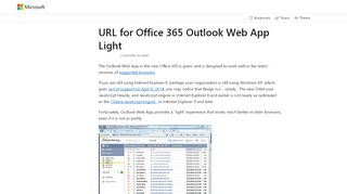 
                            6. URL for Office 365 Outlook Web App Light – MPN Technical Journey ...