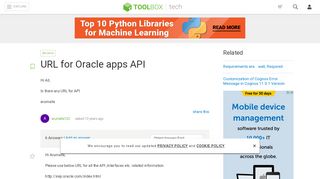 
                            6. URL for Oracle apps API - IT Toolbox
