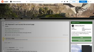 
                            8. URL Rejected? I can't access the account page ...