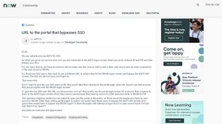
                            8. URL to the portal that bypasses SSO - Developer Community ...