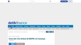 
                            12. Urus Izin Via Online di BKPM, Ini Caranya - Detik Finance