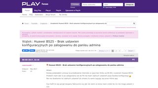 
                            8. Urządzenie Huawei B525 - Brak ustawien konfiguracyjnych po ...
