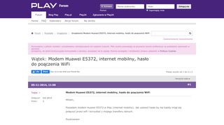 
                            6. Urządzenie Modem Huawei E5372, internet mobilny, hasło do ...