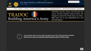 
                            2. U.S. Army Training and Doctrine Command