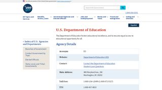 
                            5. U.S. Department of Education | USAGov