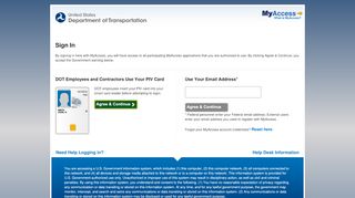 
                            1. U.S. Department of Transportation: My Access: Sign In