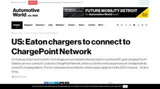 
                            8. US: Eaton chargers to connect to ChargePoint Network | Automotive ...