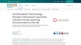 
                            8. US Education Technology Pioneer Instructure Launches ...