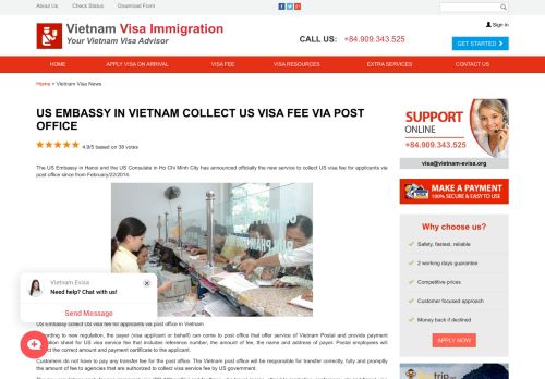 
                            13. US Embassy in Vietnam collect US visa fee via post office