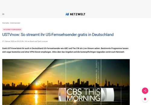 
                            7. US-Fernsehen im Netz: USTVnow streamt live nach Deutschland ...