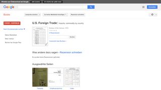 
                            9. U.S. Foreign Trade: Imports; commodity by country - Google Books-Ergebnisseite