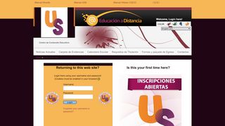 
                            2. US online:Educación a Distancia: Login to the site - Universidad del Sur