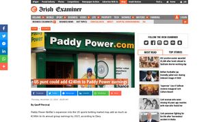 
                            9. US punt could add €240m to Paddy Power earnings | Irish Examiner