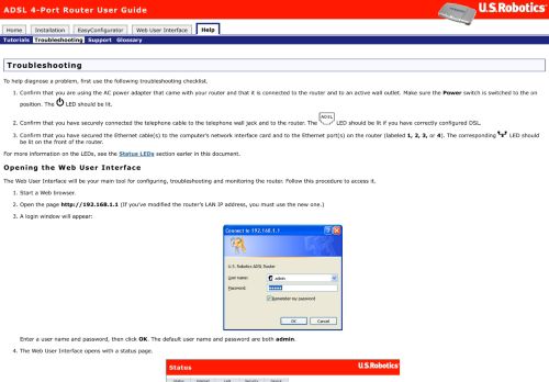 
                            3. U.S. Robotics ADSL 4-Port Router User Guide