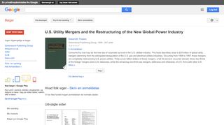 
                            9. U.S. Utility Mergers and the Restructuring of the New Global Power ... - Resultat for Google Books