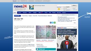 
                            7. US visa 101 | News24