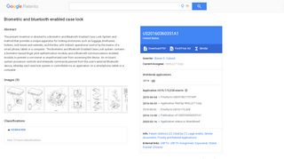 
                            5. US20160360351A1 - Biometric and bluetooth enabled case lock ...