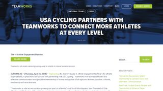 
                            8. USA Cycling Partners with Teamworks to Connect More Athletes at ...