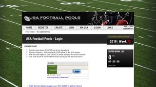 
                            1. USA Football Pools - Login