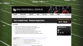 
                            4. USA Football Pools - Website Registration