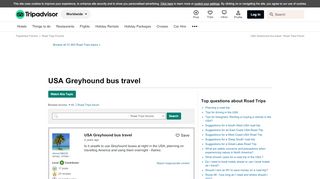 
                            2. USA Greyhound bus travel - Road Trips Forum - TripAdvisor
