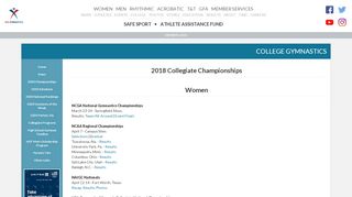 
                            3. USA Gymnastics | 2018 Collegiate Championships