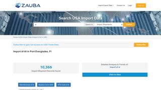 
                            12. USA Import data of Al in Port Everglades, Fl | Zauba