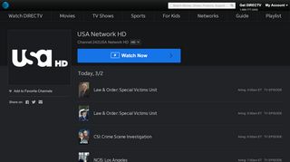 
                            7. USA Network HD Live Stream | Watch Shows Online | DIRECTV