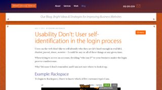 
                            8. Usability Don't: User self-identification in the login process