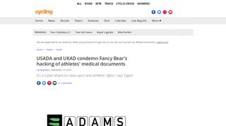 
                            12. USADA and UKAD condemn Fancy Bear's hacking of athletes ...
