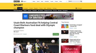 
                            9. Usain Bolt: Australian FA helping Central Coast Mariners fund deal ...