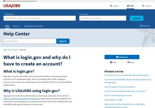 
                            5. USAJOBS Help Center | What is login.gov and why do I have to create ...