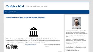 
                            6. USAmeriBank - Online Banking Login, Enroll & Financial Summary
