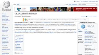 
                            13. USANA Health Sciences - Wikipedia