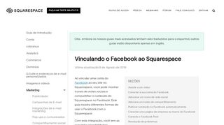 
                            13. Usar o Facebook com o Squarespace – Squarespace