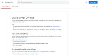 
                            13. Usar o Gmail Off-line - Ajuda do Gmail - Google Support