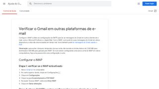 
                            5. Usar o IMAP para verificar o Gmail em outros ... - Google Support