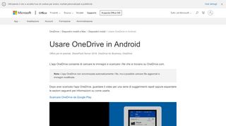 
                            5. Usare OneDrive in Android - Supporto di Office