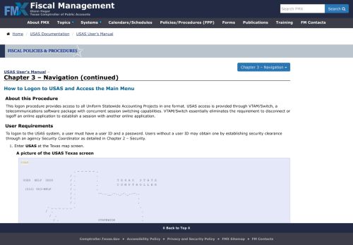 
                            13. USAS User's Manual Chapter 3 - How to Logon to USAS ...