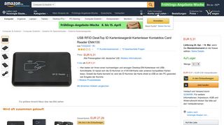 
                            10. USB RFID DeskTop ID Kartenlesegerät Kartenleser: Amazon.de ...