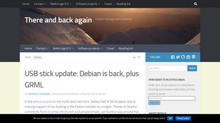 
                            11. USB stick update: Debian is back, plus GRML – There and back again
