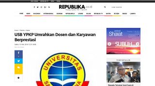 
                            9. USB YPKP Umrahkan Dosen dan Karyawan Berprestasi | Republika ...