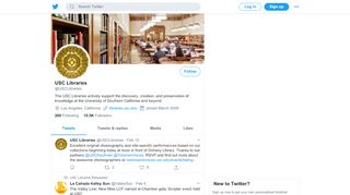 
                            12. USC Libraries (@USCLibraries) | Twitter