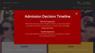 
                            9. USC Undergraduate Admission - University of Southern California