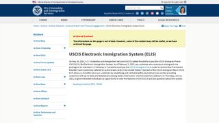 
                            12. USCIS Electronic Immigration System (ELIS) | USCIS