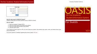 
                            5. USC:OASIS:Guest Login