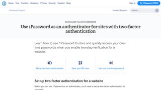 
                            10. Use 1Password as an authenticator for sites with two-factor ...