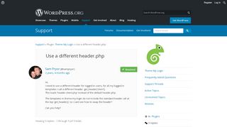 
                            8. Use a different header.php | WordPress.org